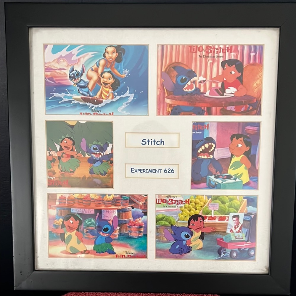 Stitch Experiment 626 Framed Postcard Set